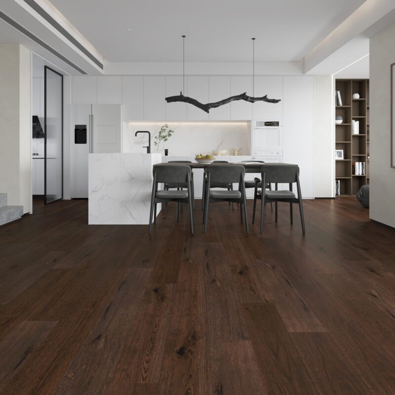 Weiss Sandy Brown 6 inch engineered hardwood room view