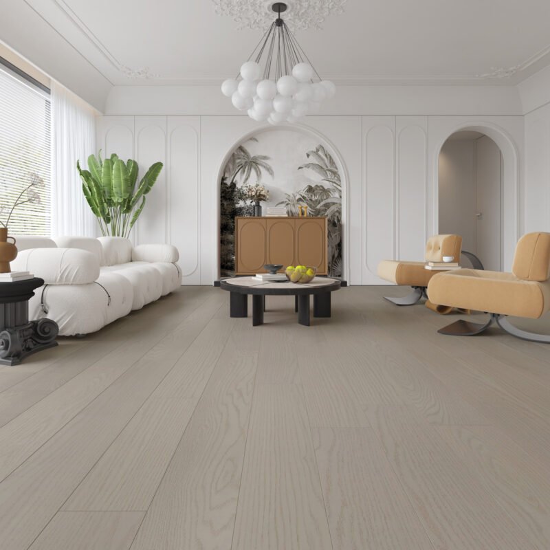 Weiss Vanilla 6 inch engineered hardwood room view