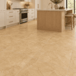 Yura Ivory Matte 24x24 porcelain tile in a modern interior, AI-generated installation concept